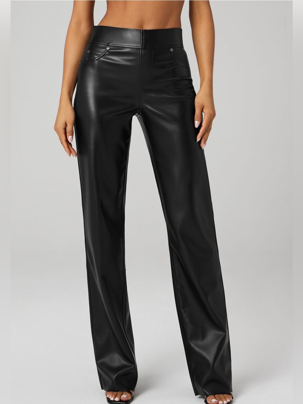 Fabletics Yitty Collection Leatherette Straight Leg Pant - Tall